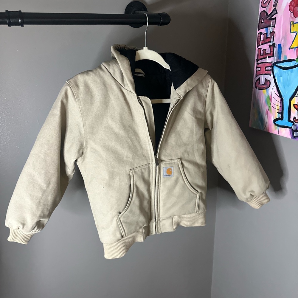 Carhartt Tan Jacket with Black Lining